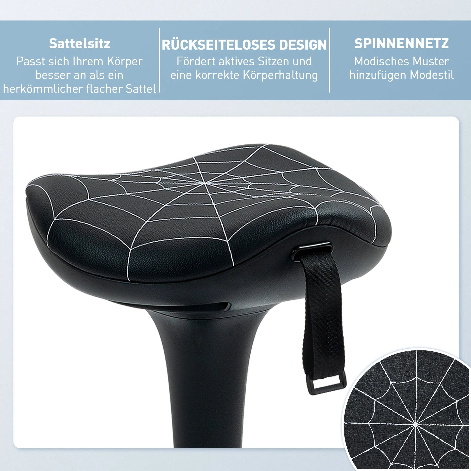 Ergonominė kėdė stovimam darbui, reguliuojamo aukščio, iki 125 kg, pasukama, juoda