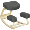 Ergonominė klūpėjimo kėdė iki 120 kg, pilka