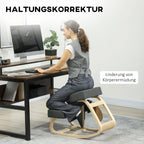Ergonominė klūpėjimo kėdė iki 120 kg, pilka