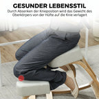 Ergonominė klūpojama kėdė, reguliuojama, iki 120 kg, kreminės spalvos