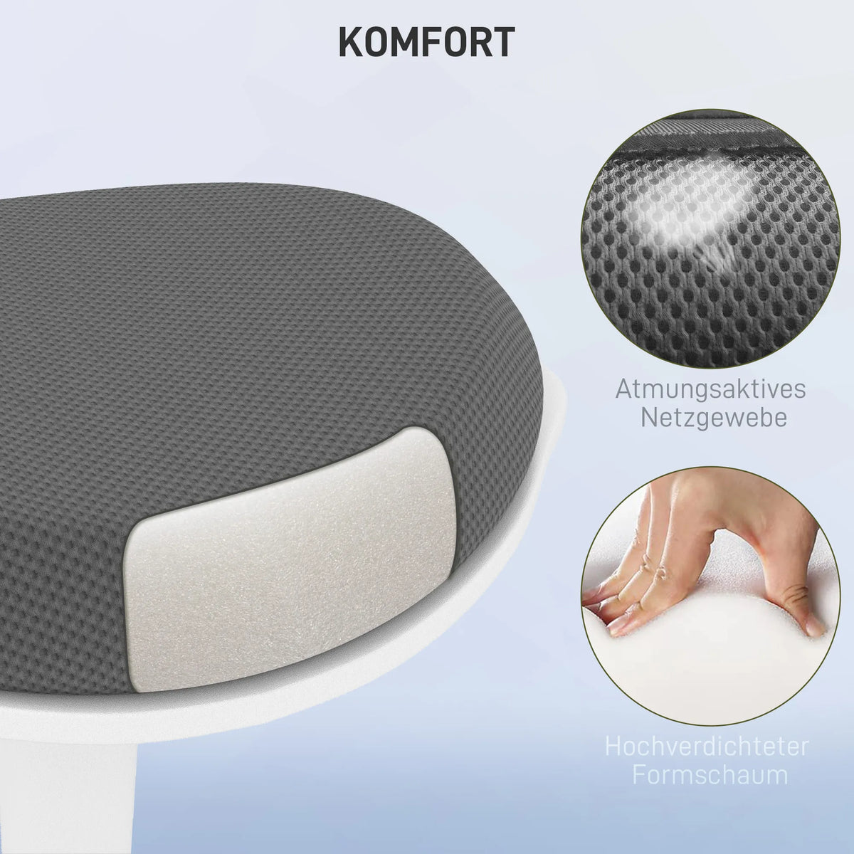 Ergonomiška aukšta biuro kėdė, reguliuojamo aukščio, iki 120 kg, pilka