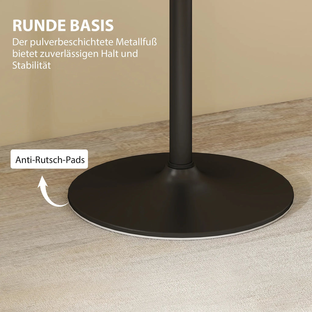 Esstisch Medžiagos MDF ir metalas 70x70 cm marmuro rašto baltas