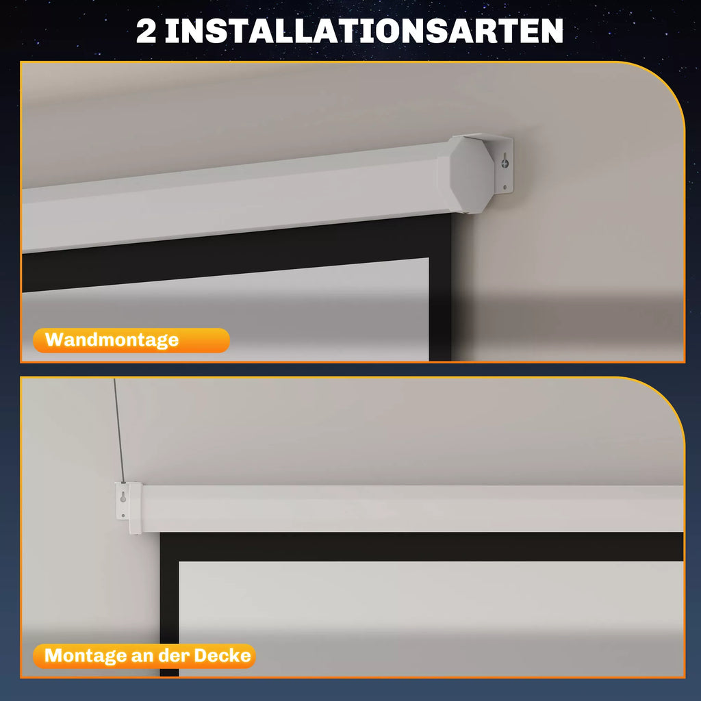 Projektoriaus ekranas 171 x 128 cm 84 coliai 4:3 HD 4K Projektavimo ekranas Plastikas, metalas Namų kinas