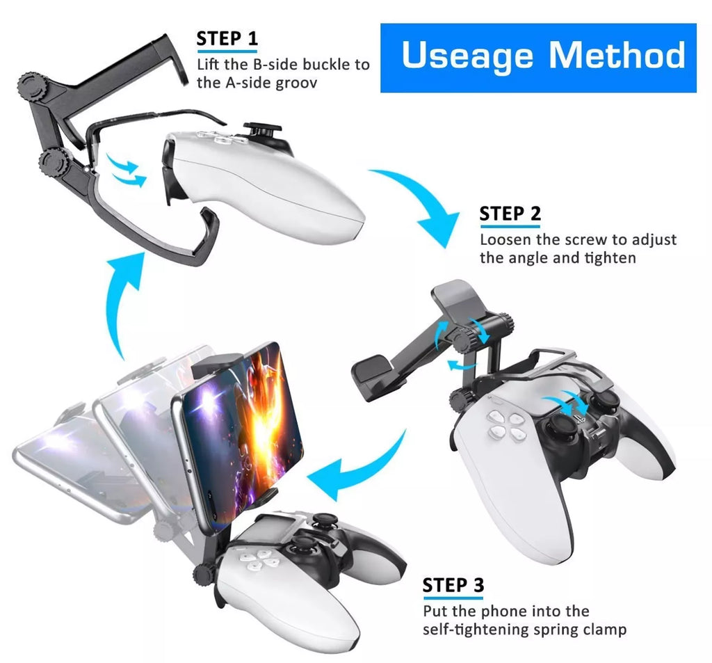 Telefono laikiklis skirtas PlayStation 5 pulteliui, žaidimams