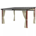Sodo pergola, įleidžiama sodo pergola, atspari atmosferos poveikiui, su tvirtinimo medžiagomis, smėlio spalvos