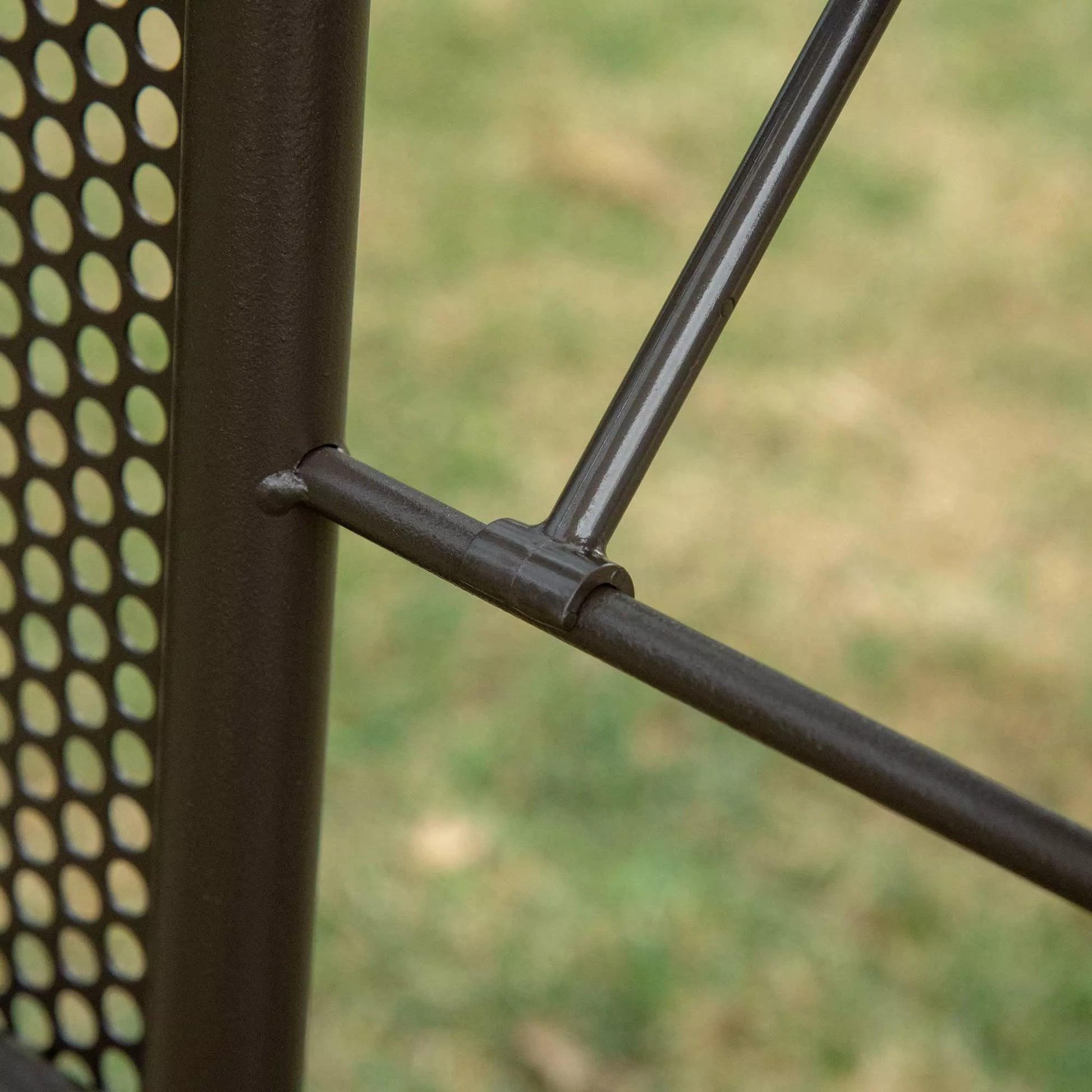 3 vietų Hollywood šūvis Sodo šūvis su saulės stogu Pagalvės Metalo poliesteris Chaki 116 x 206 x 183 cm