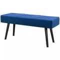 Sėdimoji sofa, minkšta sofa, lovos sofa, aksomo išvaizda, 100 x 36 x 45 cm, mėlyna