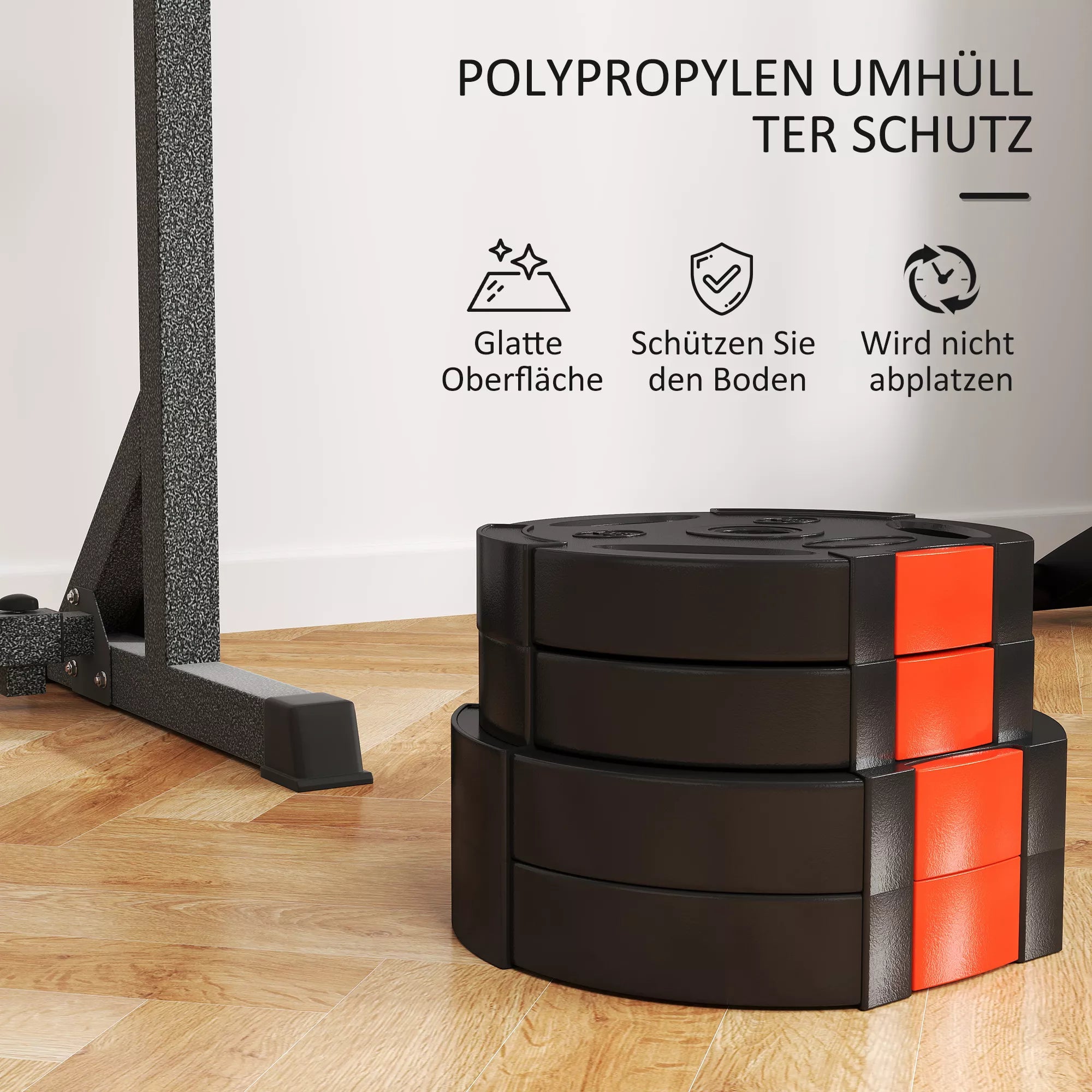 4 vnt. svorių plokščių rinkinys treniruotėms, sporto salėms, namų treniruotėms, jėgos treniruotėms, 2 x 7,5 kg ir 2 x 5 kg, juodos spalvos
