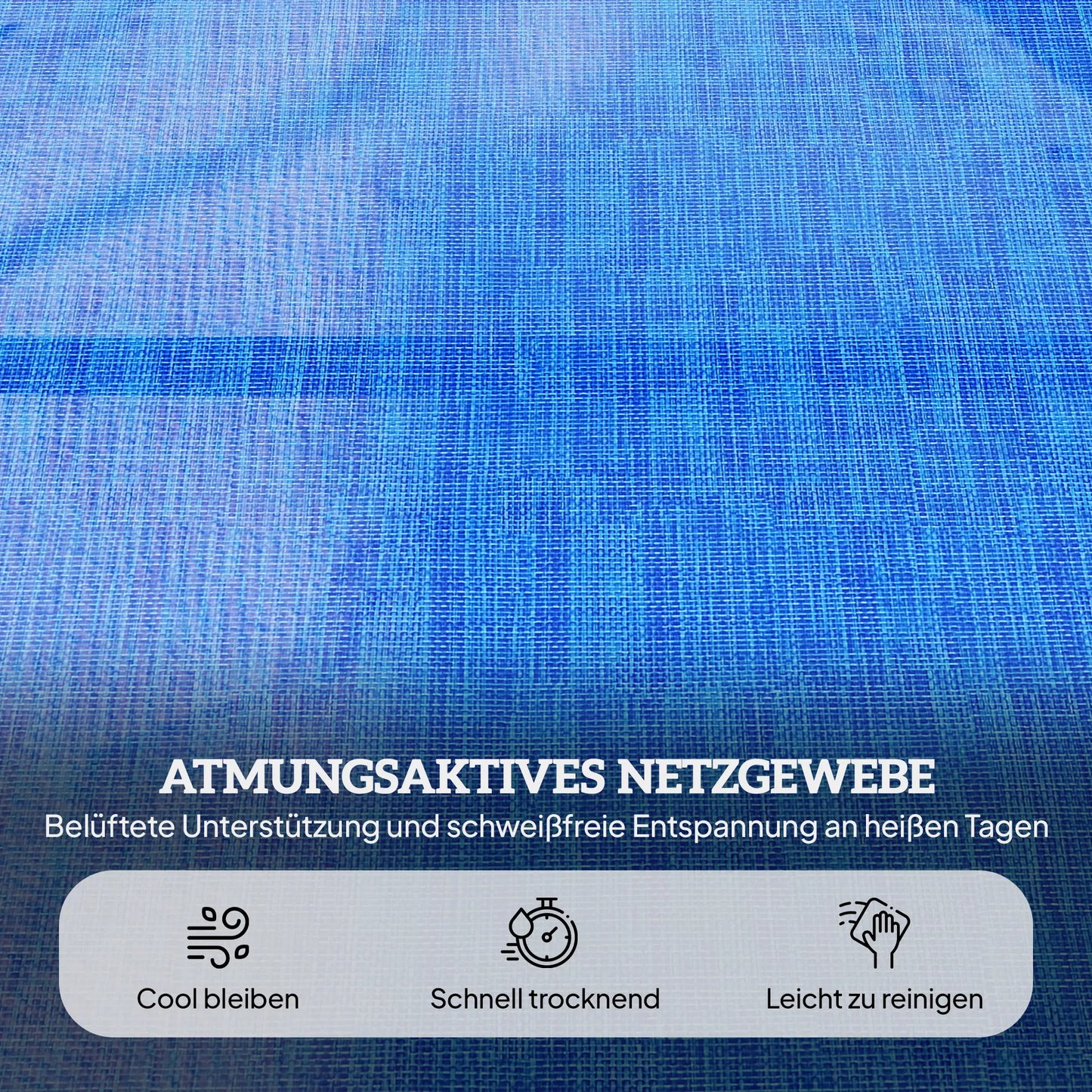 Gultas sodui, sulankstomas, atsparus oro sąlygoms, 194 cm x 72 cm x 31 cm, juodas + tamsiai mėlynas