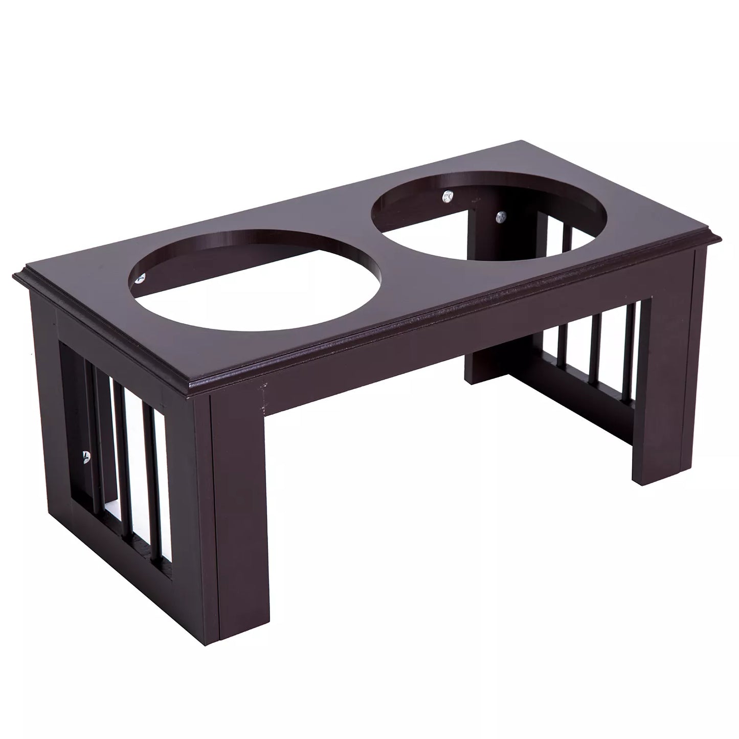 Šunų ėdalo stotelė, neslystanti, 58,4 x 30,5 x 25,4cm, pilka, 2L kiekvienam dubenėliui