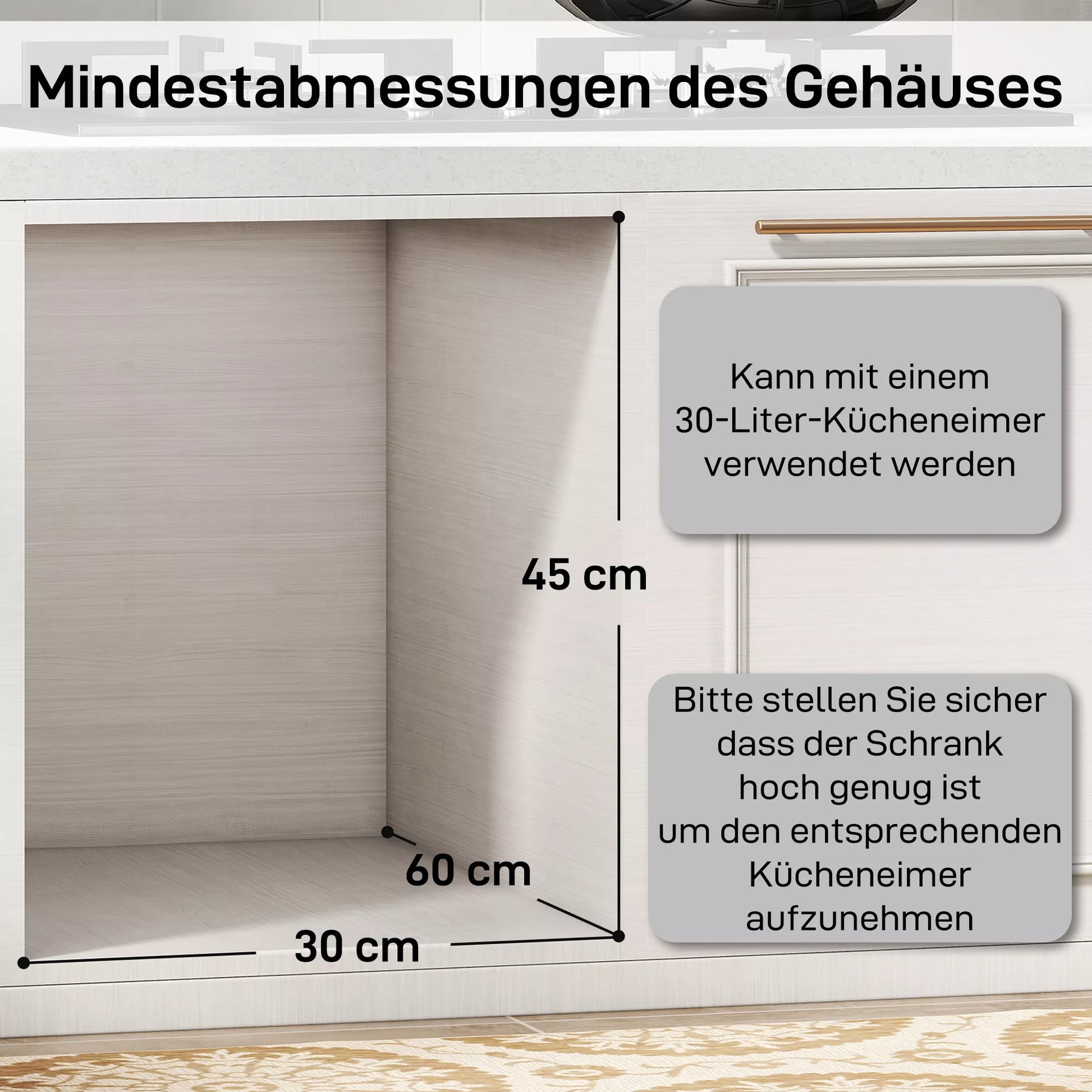 Ištraukiamas šiukšlių konteineris, virtuvės šiukšlių konteineris su 2 išimamais kibirais, rankena, 30 litrų (20 l + 10 l), metalas, pilkos spalvos