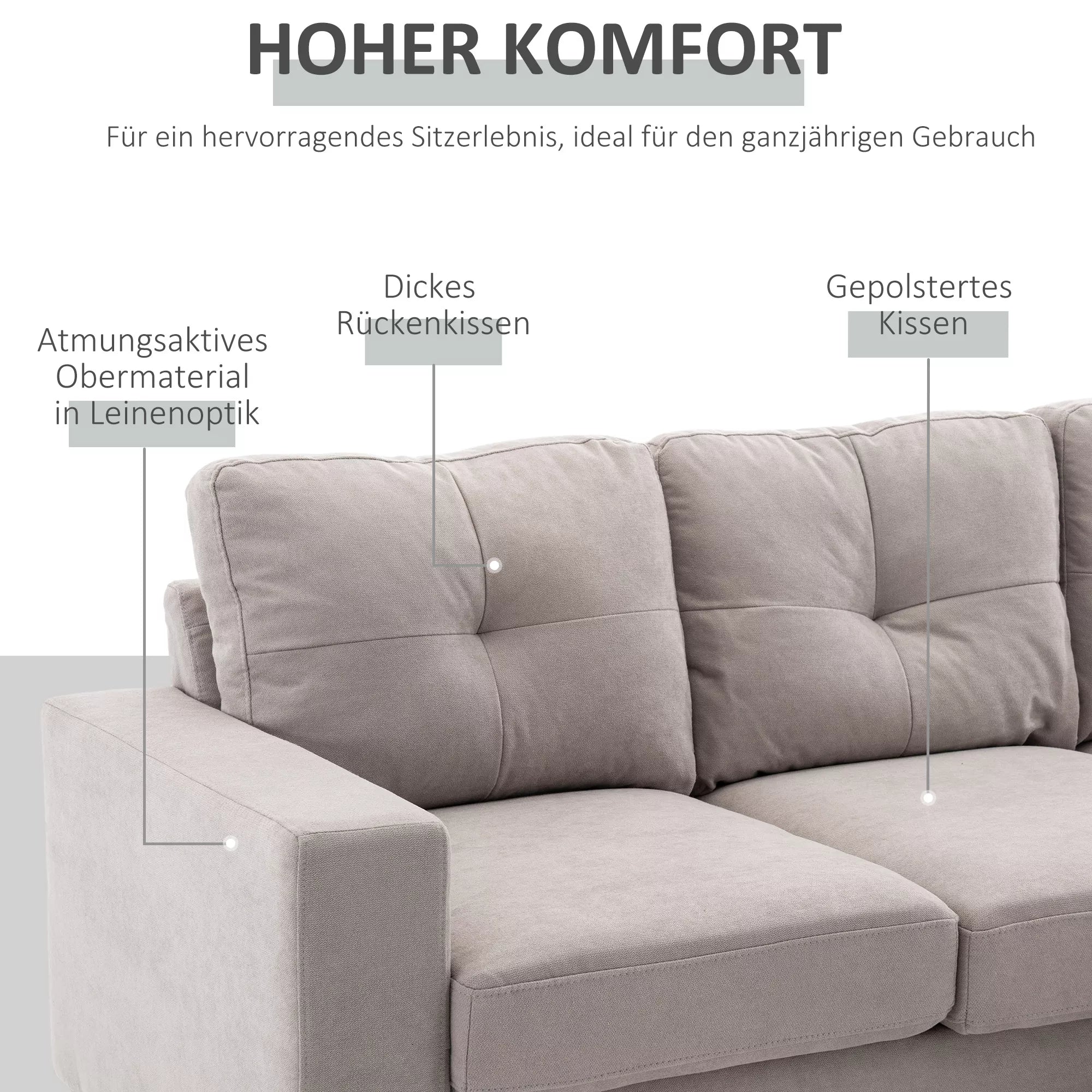 Kampinė sofa keičiama kryptimi 193x136 cm šviesiai pilka