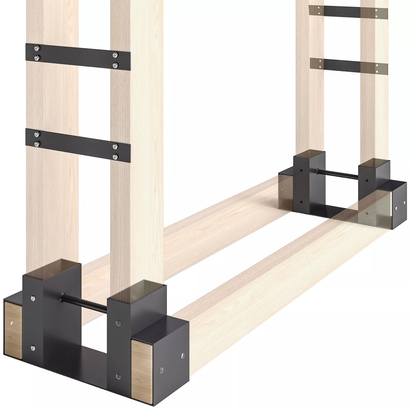 2 vnt. rinkinys vidinis židinio malkų stovas 33,5 x 10 x 15,5 cm reguliuojamo ilgio metalinis juodas