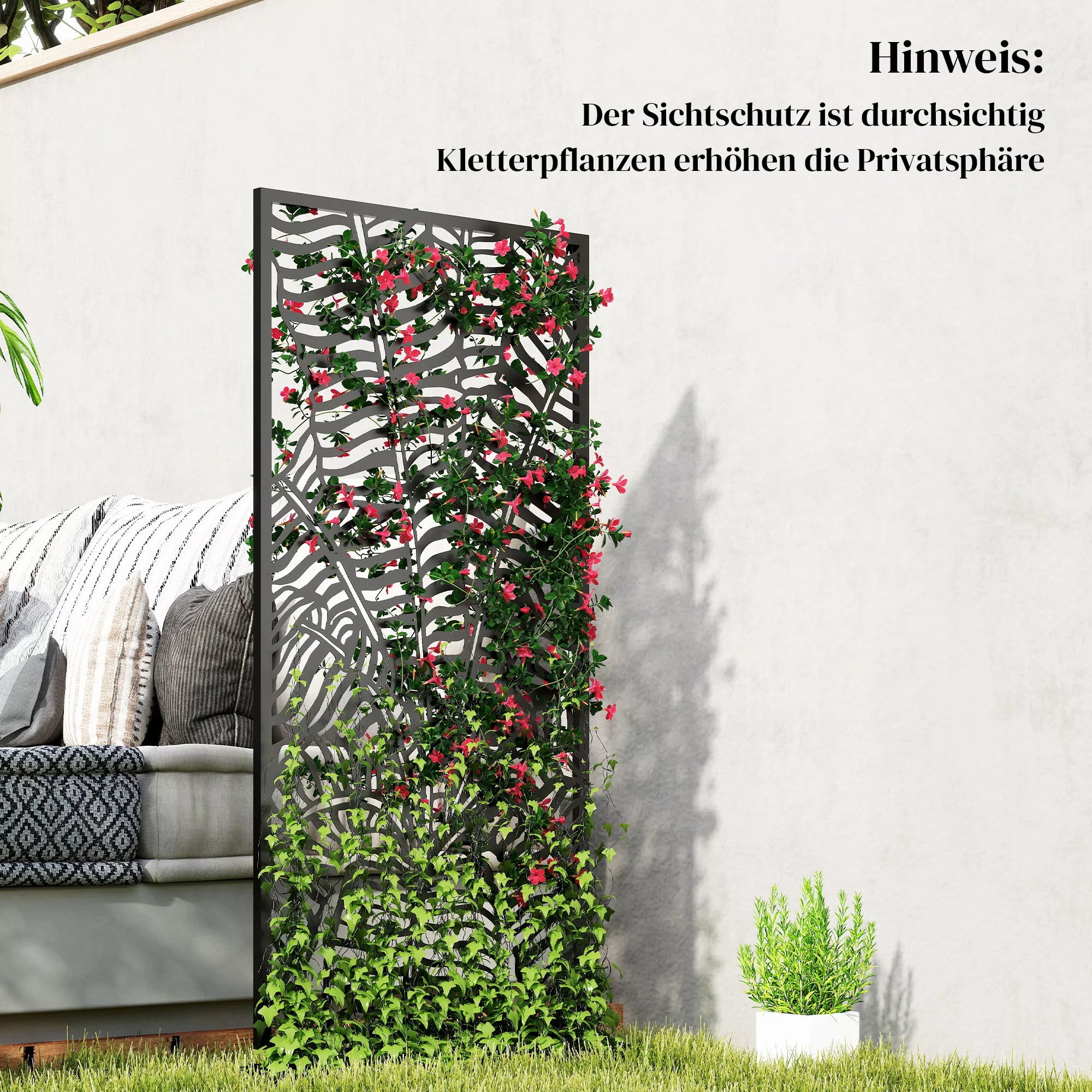 Kambario pertvara 65 x 130 cm Laisvai stovinti Pakabinama Paravent, pertvara Apsauga nuo žvilgsnių iš metalo Juoda