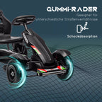Kartingas su informacine grafika apie guminius ratus