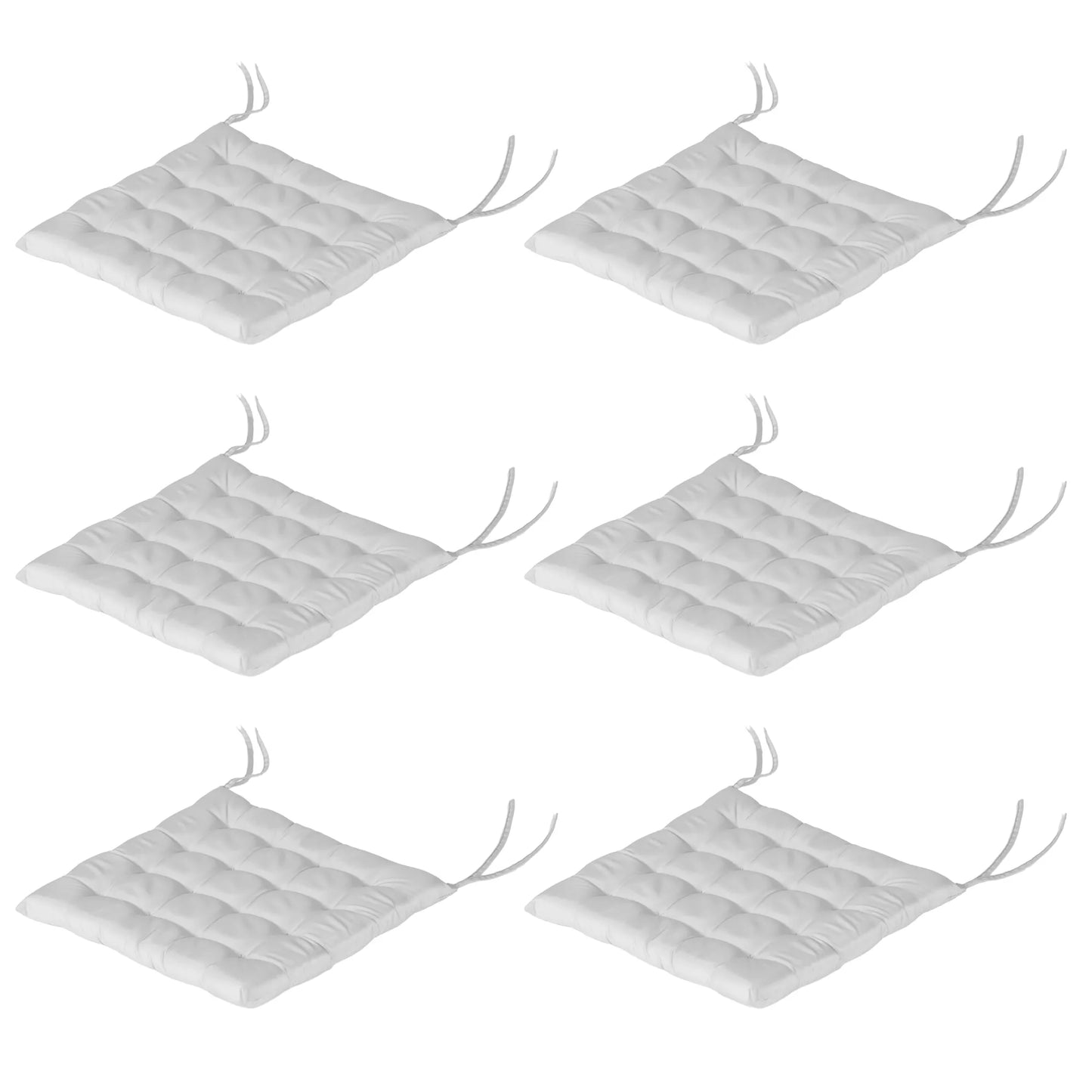 Sodo kėdės užvalkalas, sėdynės pagalvėlė, su dygsniavimu, 40 x 40 x 4 cm, šviesiai pilkas