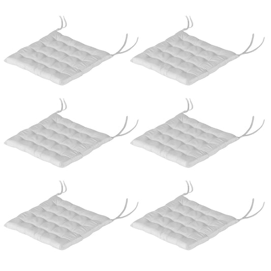 Sodo kėdės užvalkalas, sėdynės pagalvėlė, su dygsniavimu, 40 x 40 x 4 cm, šviesiai pilkas