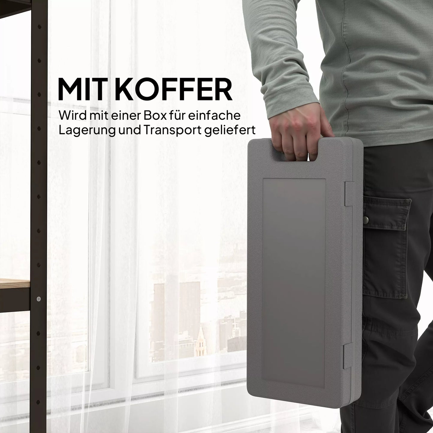 Hantelių rinkinys 6 vnt. su lagaminu, svoriais 0,5kg, 1kg, 1,5kg, reguliuojami namams, sporto salei