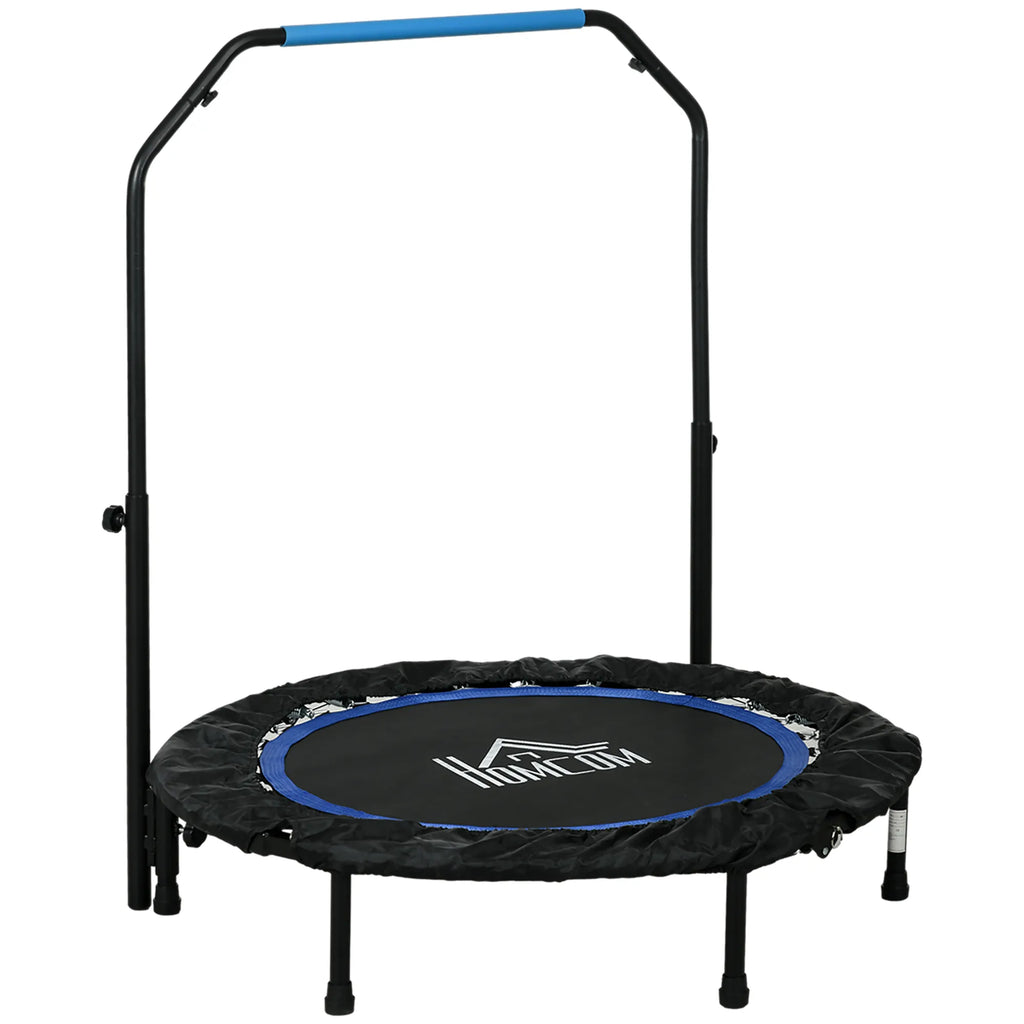Fitneso batutas su reguliuojama rankena, 102 cm, iki 150 kg, juodos ir mėlynos spalvos