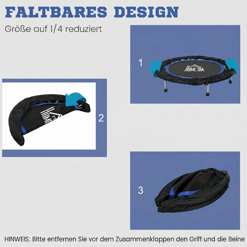 Fitneso batutas su reguliuojama rankena, 102 cm, iki 150 kg, juodos ir mėlynos spalvos