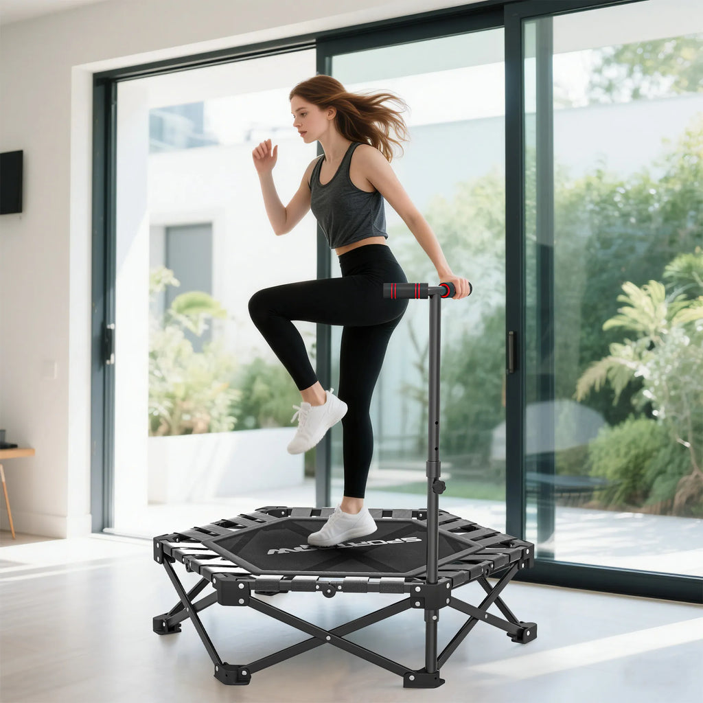 Fitneso batutas su reguliuojama rankena, 104 cm, iki 120 kg, juodas