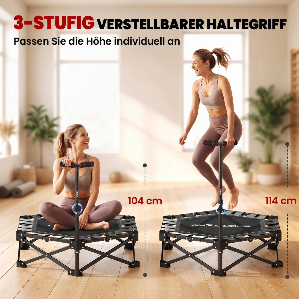 Fitneso batutas su reguliuojama rankena, 104 cm, iki 120 kg, juodas
