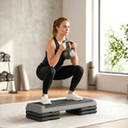 Fitness steperis, reguliuojamo aukščio, iki 250 kg, pilkas