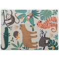 Fleece kilimas su džiunglių raštu, 160 x 120 cm, daugiaspalvis