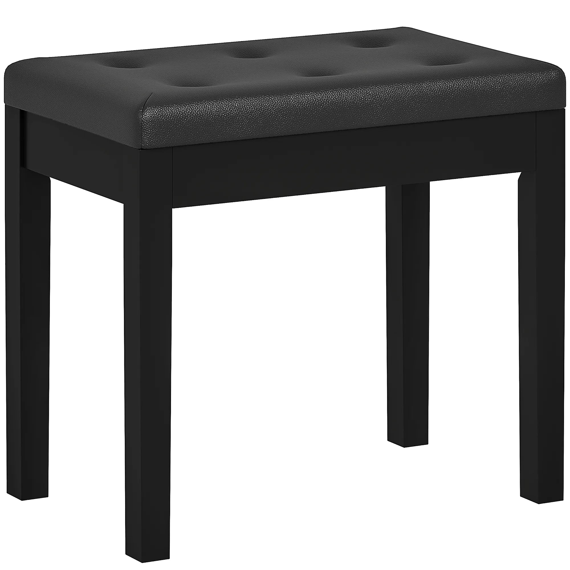 Fortepijono suolas su daiktadėže, 55 cm, juodas