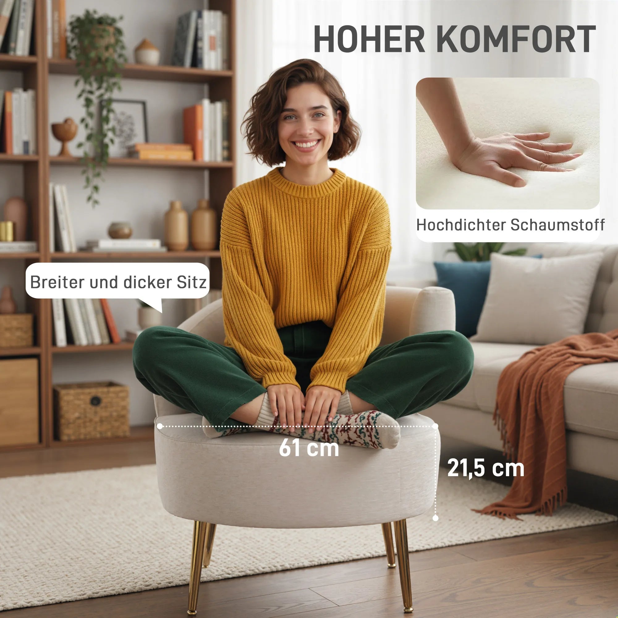 Minkšta putplasčio pagalvė akcentuoja fotelio komfortą
