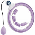 Išmanusis hula hoop lankas suaugusiems su svorio kamuoliukų skaitikliu, 16 mazgų (76–113 cm), violetinis