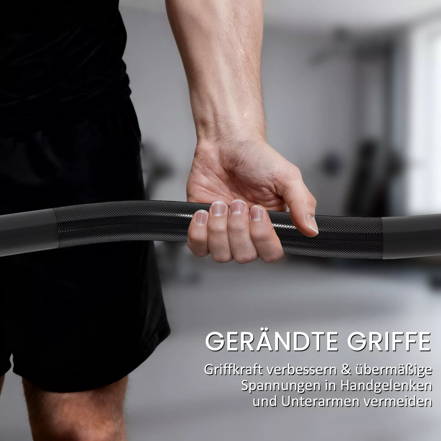 Olimpinė štanga, sunkiosios atletikos štanga, 5 cm įvorės, plienas, 100 kg keliamoji galia, juoda