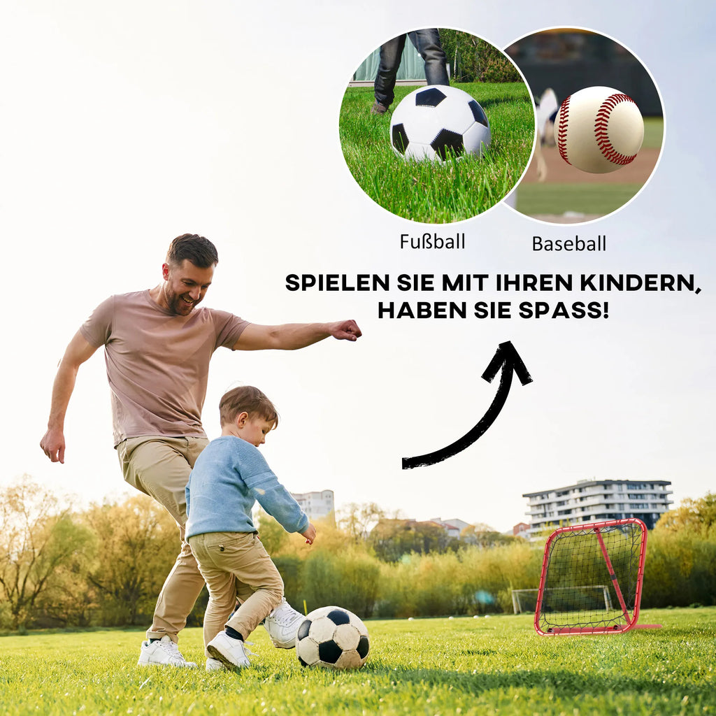 Futbolo atmušamasis tinklas, reguliuojamas, sulankstomas, raudonas