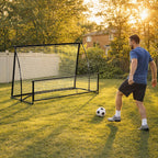 Futbolo atmušimo sienelė, 2 viename sulankstoma, 200 x 94 cm, juoda