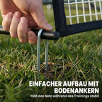 Futbolo atmušimo sienelė, 2 viename sulankstoma, 200 x 94 cm, juoda