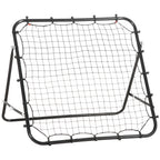 Futbolo treniruočių sienelė (rebounder) 84 x 84 cm, reguliuojama, juoda