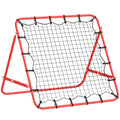 Futbolo treniruočių sienelė su reguliuojamu kampu, 84 x 84 cm, raudona