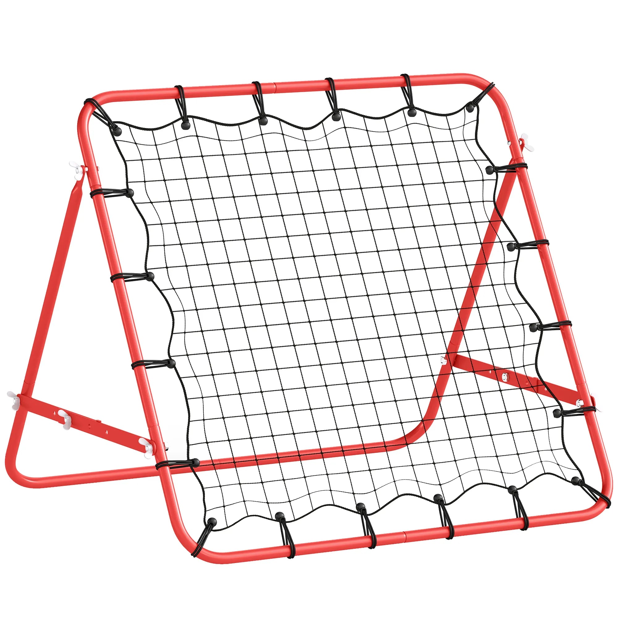 Futbolo treniruočių sienelė su reguliuojamu kampu, 84 x 84 cm, raudona