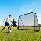 Futbolo vartai 300 x 200 cm su tvirtu tinkleliu, juodi