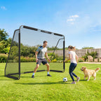 Futbolo vartai 300 x 200 cm su tvirtu tinkleliu, juodi