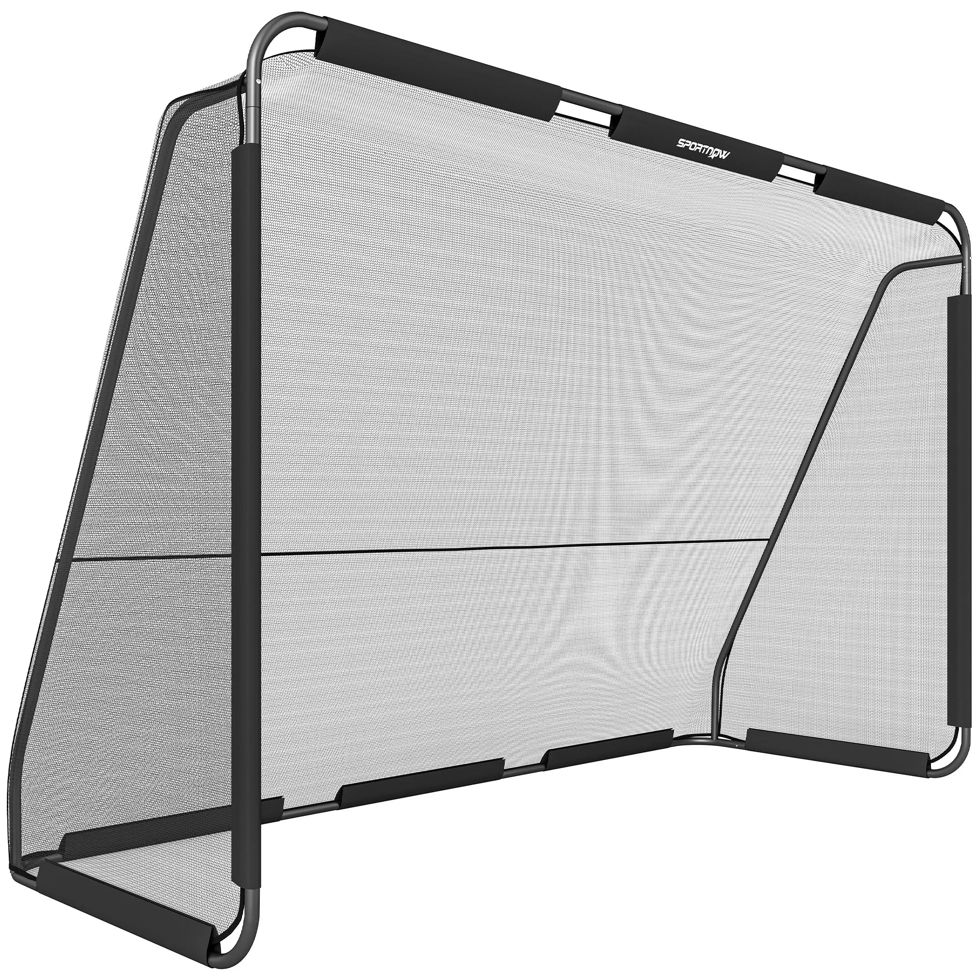 Futbolo vartai 300 x 200 cm su tvirtu tinkleliu, juodi