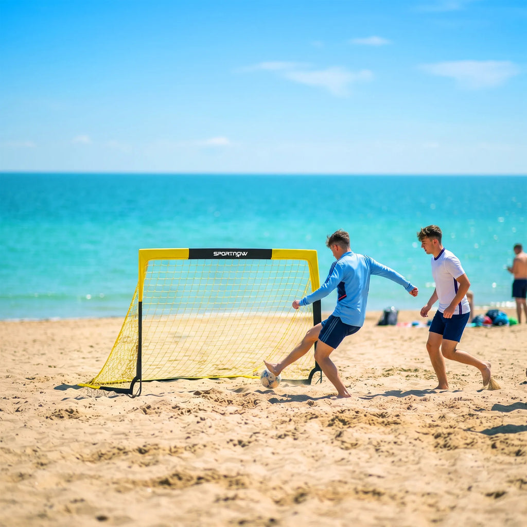 Futbolo vartai pop-up, 150 x 110 x 110 cm, geltoni