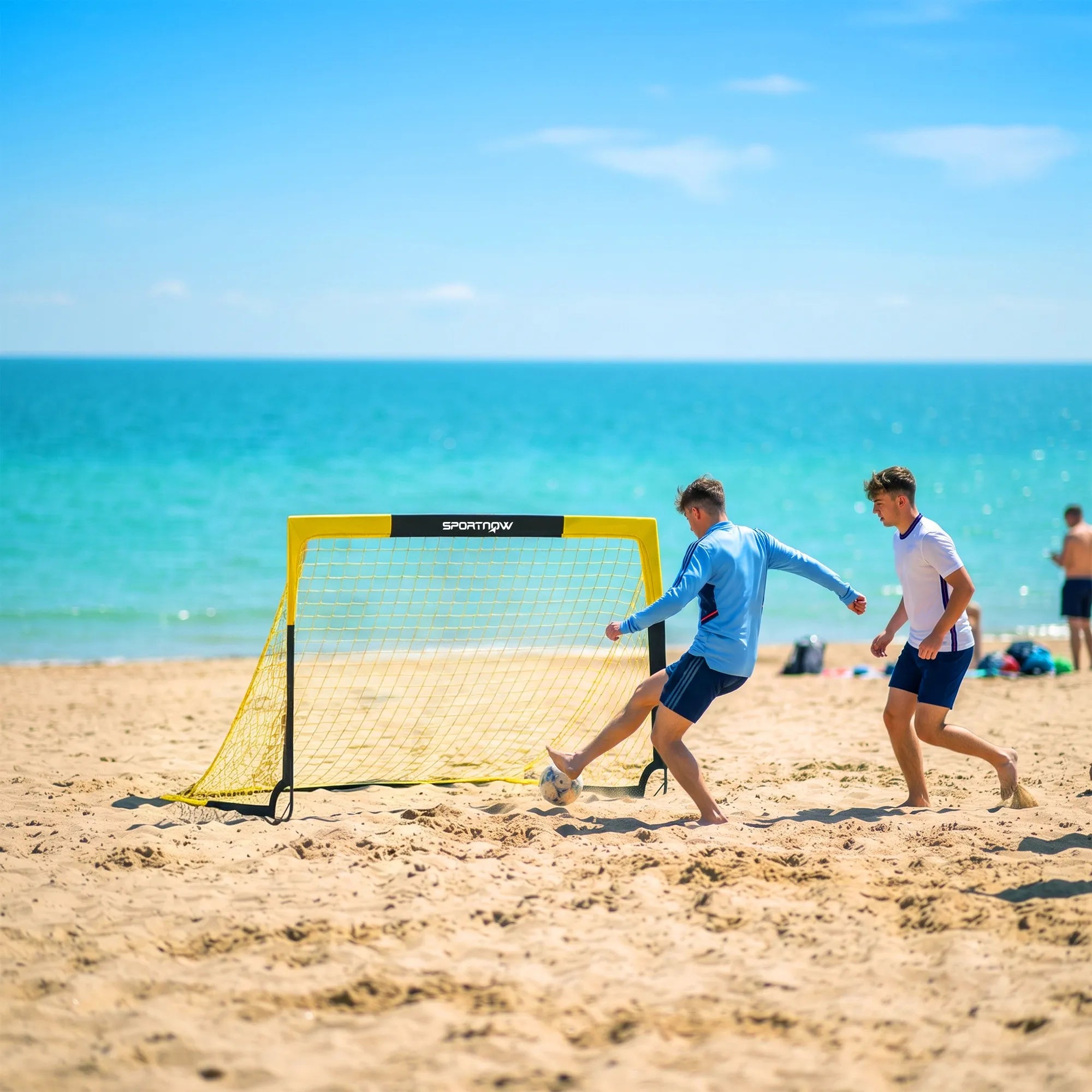 Futbolo vartai pop-up, 150 x 110 x 110 cm, geltoni