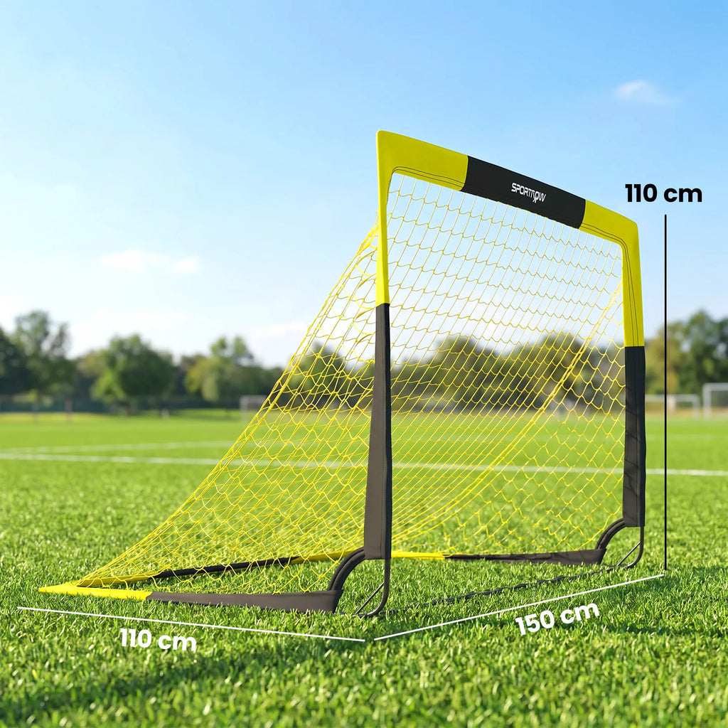 Futbolo vartai pop-up, 150 x 110 x 110 cm, geltoni