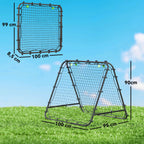 Futbolo vartai, reguliuojami, sulankstomi, metalinis rėmas, 100 x 68–95 cm, juodi