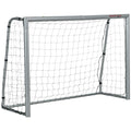 Futbolo vartai su tinklu, 240 x 85 x 160 cm, pilki