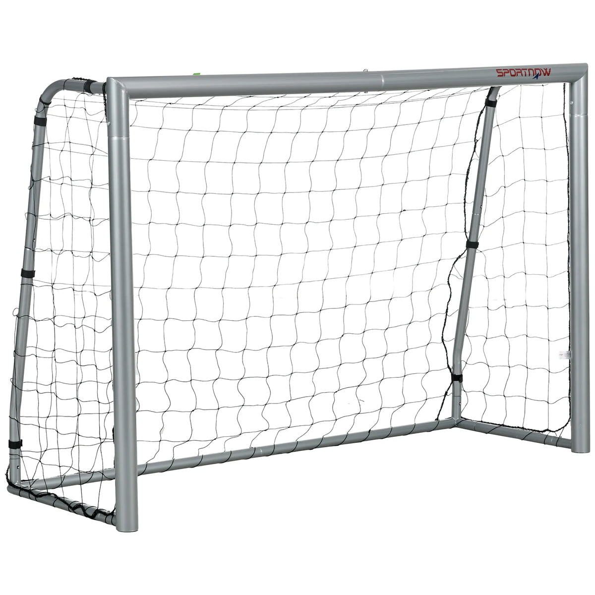 Futbolo vartai su tinklu, 240 x 85 x 160 cm, pilki
