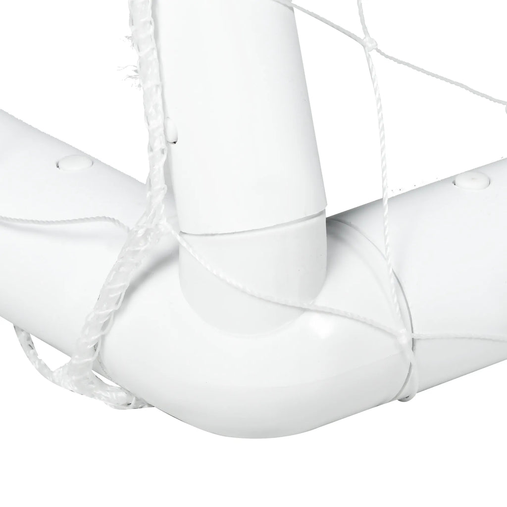 Futbolo vartai, tvirtas tinklas, plastikinis rėmas, vinys, 300L x 120B x 200H cm, balti