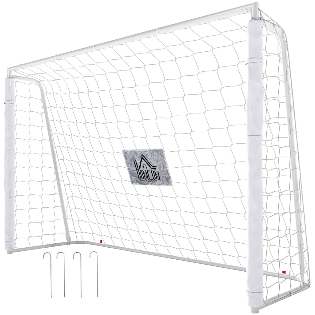 Futbolo vartai vaikams, su taikiniu, 186x123 cm, balti