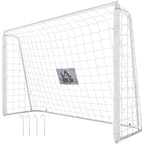 Futbolo vartai vaikams, su taikiniu, 186x123 cm, balti